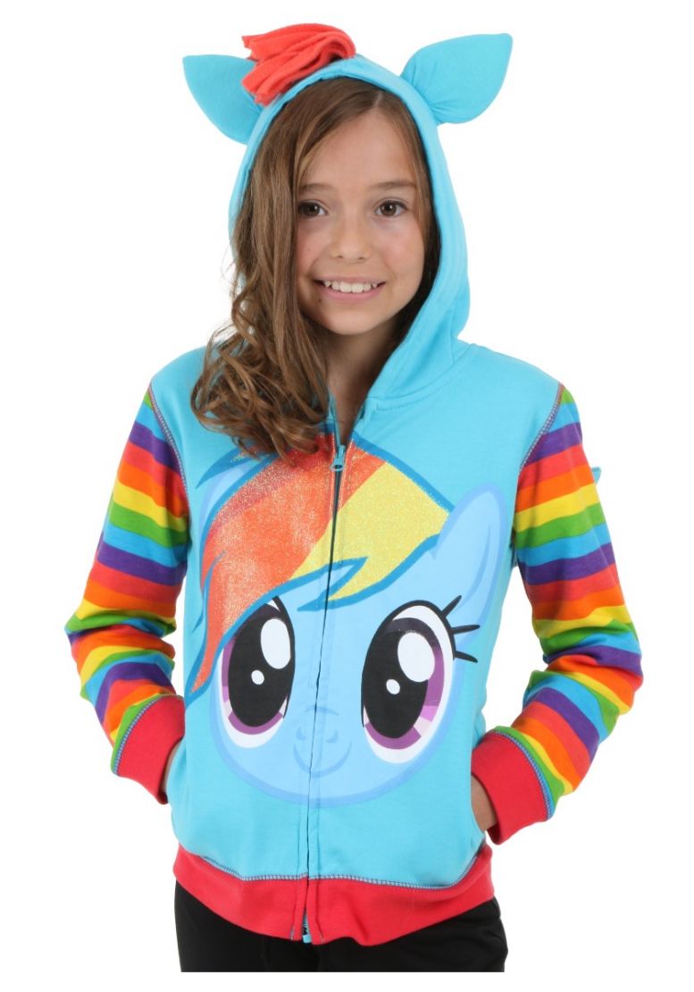 MY LITTLE PONY "RAINBOW DASH" ZIP-UP HOODIE