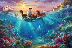 MULTIPACK CINDERELLA, THE LION KING, MICKEY AND MINNIE MOUSE, AND THE LITTLE MERMAID - 500 X 4 PCS PUZZLE