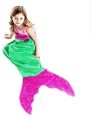 GREEN/PINK MERMAID BLANKET - BLANKIE TAILS