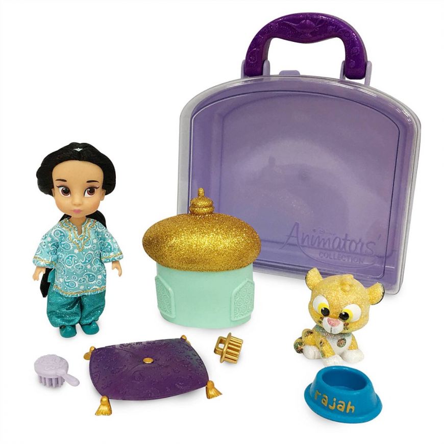 DISNEY STORE PRINCESS JASMINE MINI DOLL PLAYSET, DISNEY ANIMATORS' COLLECTION