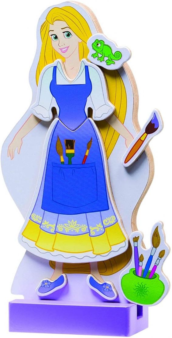 RAPUNZEL - WOODEN MAGNETIC DRESS-UP PLAY SET