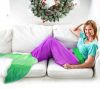 Purple/Green Mermaid Blanket (Adult Size) - Blankie Tails