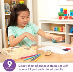 DISNEY PRINCESS - WOODEN STAMP SET