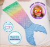 Rainbow Glitter Mermaid Blanket - Blankie Tails