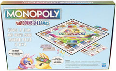 MONOPOLY UNICORNS VS. LLAMAS MONOPOLY BOARD GAME