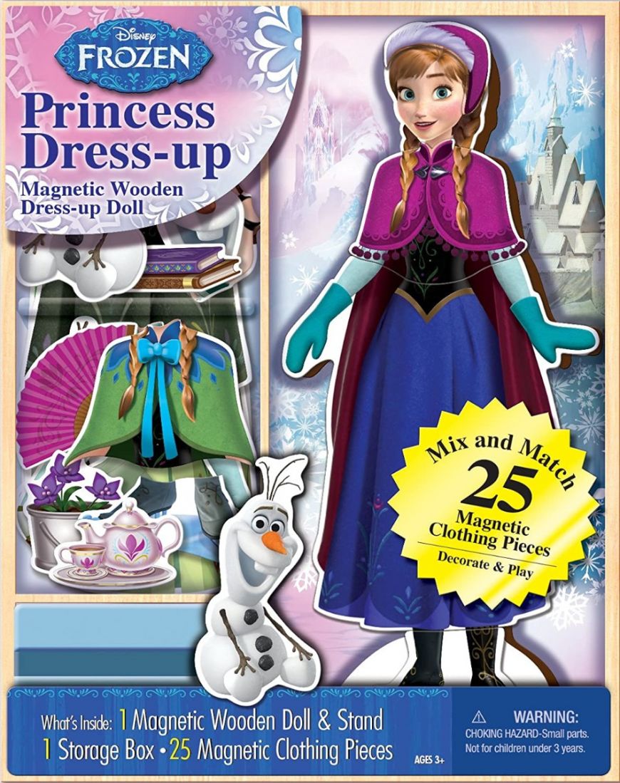 FROZEN ANNA - WOODEN MAGNETIC DRESS-UP PLAY SET