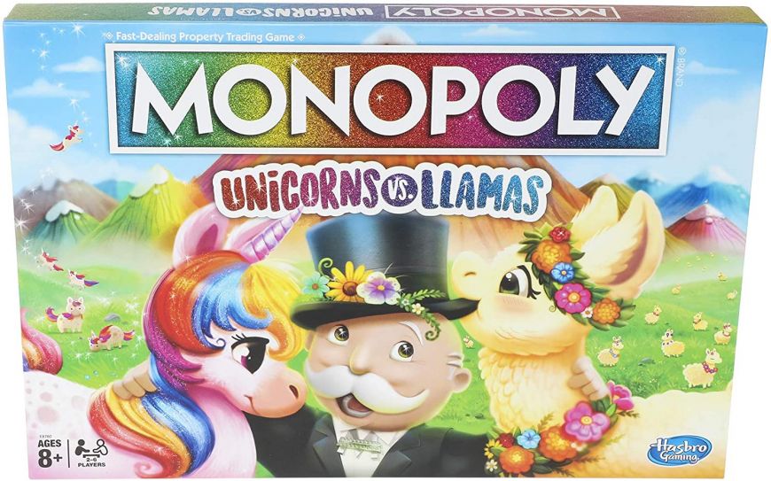 MONOPOLY UNICORNS VS. LLAMAS MONOPOLY BOARD GAME