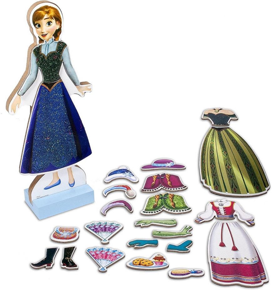 FROZEN ANNA - WOODEN MAGNETIC DRESS-UP PLAY SET