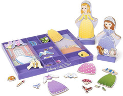 SOFIA AND AMBER - PRINCESS WOODEN DRESS-UP MAGNET SET