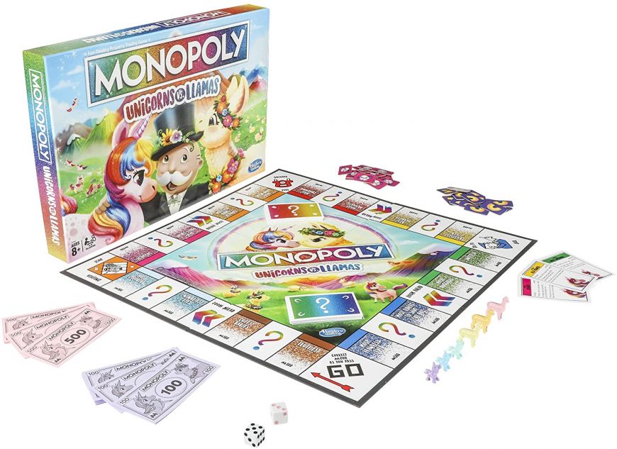 MONOPOLY UNICORNS VS. LLAMAS MONOPOLY BOARD GAME