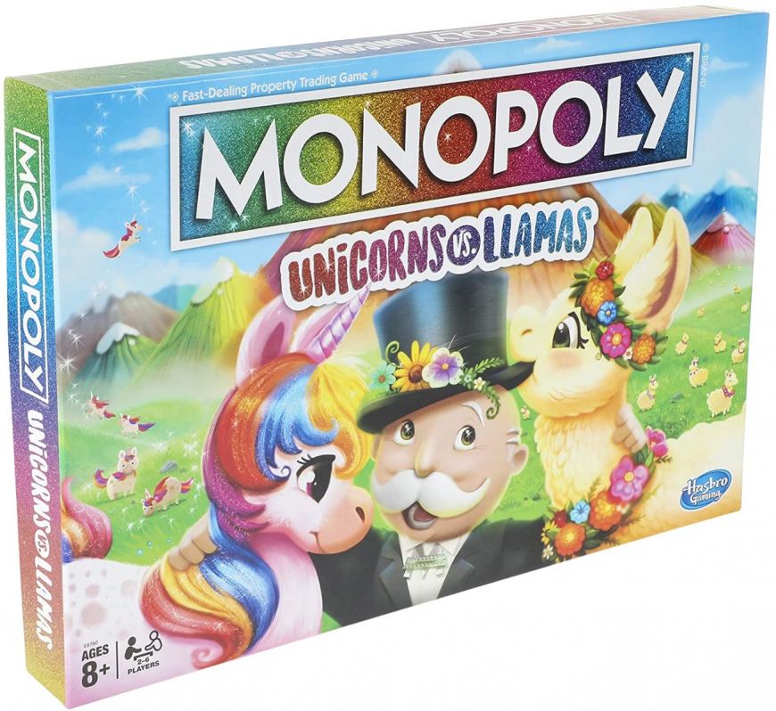 MONOPOLY UNICORNS VS. LLAMAS MONOPOLY BOARD GAME