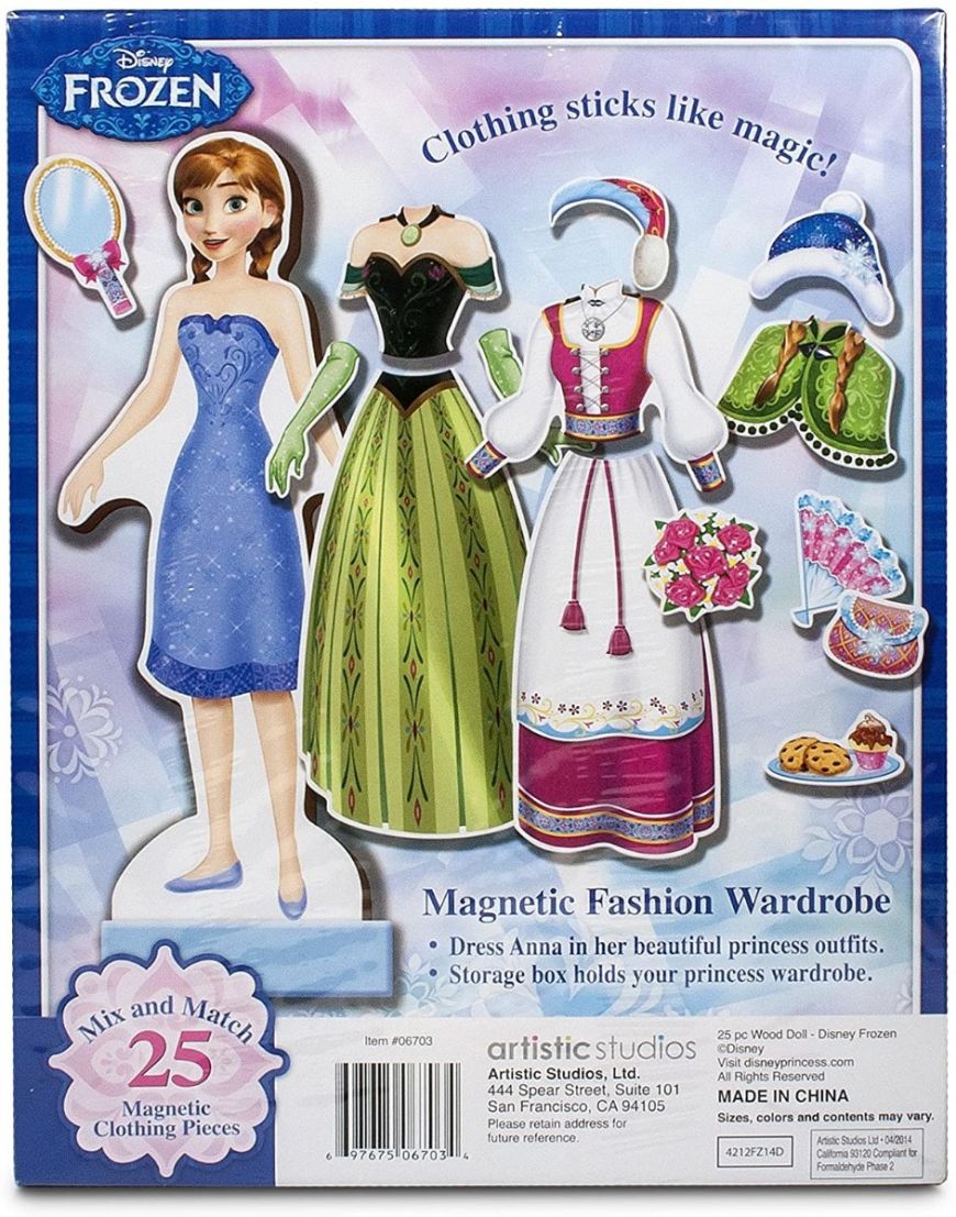 FROZEN ANNA - WOODEN MAGNETIC DRESS-UP PLAY SET