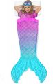 Purple Aqua Gradient Mermaid Blanket - Blankietails