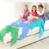 Purple Aqua Gradient Mermaid Blanket - Blankietails