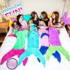 GREEN/PINK MERMAID BLANKET - BLANKIE TAILS