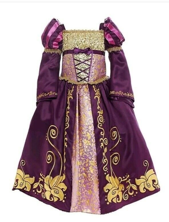 DISNEY STORE TANGLED RAPUNZEL DELUXE DESIGNER COLLECTION COSTUME GOWN DRESS