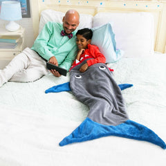 GLOW IN THE DARK SHARK BLANKET - BLANKIE TAILS