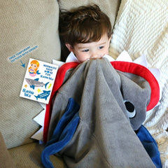 GLOW IN THE DARK SHARK BLANKET - BLANKIE TAILS