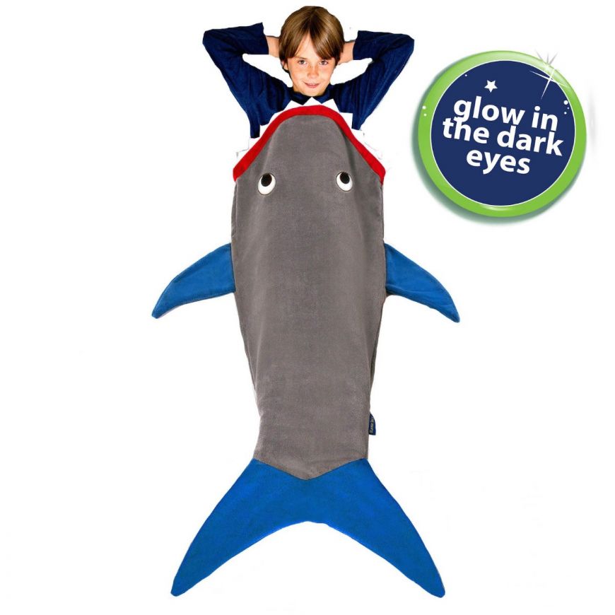 GLOW IN THE DARK SHARK BLANKET - BLANKIE TAILS