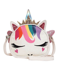 WHITE/RAINBOW FAIRY QUEEN UNICORN- CROSSBODY BAG